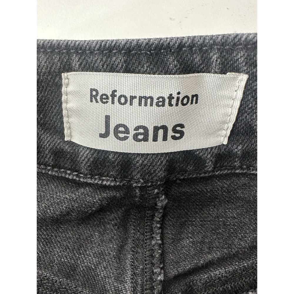 Reformation Kayo Jeans Women's Size 28 Black High Rise Skinny Belted Stretch - Picture 4 of 9